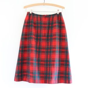 Vintage Pendleton Wool Tartan Skirt
